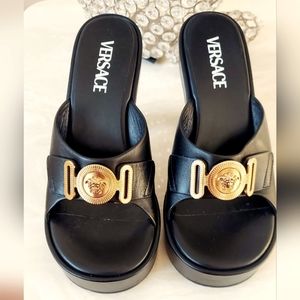 Versace leather slides